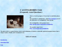 Tablet Screenshot of castinghobbyfaq.bareboogerhost.com